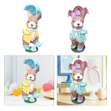 Maxbell Easter Bunny Figurine Decorative Standing Rabbit Statue for Lawn Shelf Patio Male Rabbit