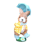Maxbell Easter Bunny Figurine Decorative Standing Rabbit Statue for Lawn Shelf Patio Male Rabbit