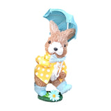 Maxbell Easter Bunny Figurine Decorative Standing Rabbit Statue for Lawn Shelf Patio Male Rabbit