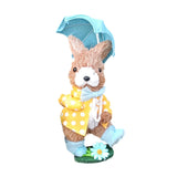 Maxbell Easter Bunny Figurine Decorative Standing Rabbit Statue for Lawn Shelf Patio Male Rabbit