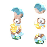 Maxbell Easter Bunny Figurine Decorative Standing Rabbit Statue for Lawn Shelf Patio Male Rabbit