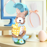 Maxbell Easter Bunny Figurine Decorative Standing Rabbit Statue for Lawn Shelf Patio Male Rabbit