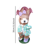Maxbell Easter Bunny Figurine Decorative Standing Rabbit Statue for Lawn Shelf Patio Female Rabbit