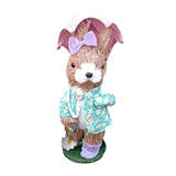 Maxbell Easter Bunny Figurine Decorative Standing Rabbit Statue for Lawn Shelf Patio Female Rabbit