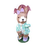 Maxbell Easter Bunny Figurine Decorative Standing Rabbit Statue for Lawn Shelf Patio Female Rabbit