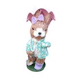 Maxbell Easter Bunny Figurine Decorative Standing Rabbit Statue for Lawn Shelf Patio Female Rabbit