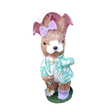 Maxbell Easter Bunny Figurine Decorative Standing Rabbit Statue for Lawn Shelf Patio Female Rabbit