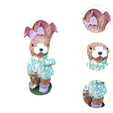 Maxbell Easter Bunny Figurine Decorative Standing Rabbit Statue for Lawn Shelf Patio Female Rabbit