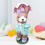 Maxbell Easter Bunny Figurine Decorative Standing Rabbit Statue for Lawn Shelf Patio Female Rabbit