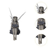 Maxbell Fairy Solar Garden Statue Resin Outdoor Sculpture for Outside Lawn Landscape