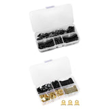 Maxbell 252 Pieces Picture Hangers Kit Hardware for Drawing Painted Canvases Artwork Golden and Black