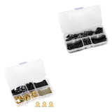 Maxbell 252 Pieces Picture Hangers Kit Hardware for Drawing Painted Canvases Artwork Golden and Black