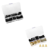 Maxbell 252 Pieces Picture Hangers Kit Hardware for Drawing Painted Canvases Artwork Golden and Black