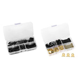 Maxbell 252 Pieces Picture Hangers Kit Hardware for Drawing Painted Canvases Artwork Golden and Black
