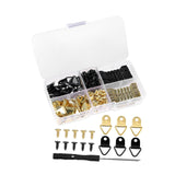 Maxbell 252 Pieces Picture Hangers Kit Hardware for Drawing Painted Canvases Artwork Golden and Black