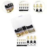 Maxbell 252 Pieces Picture Hangers Kit Hardware for Drawing Painted Canvases Artwork Golden and Black