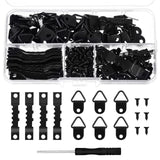 Maxbell 252 Pieces Picture Hangers Kit Hardware for Drawing Painted Canvases Artwork Black