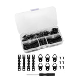 Maxbell 252 Pieces Picture Hangers Kit Hardware for Drawing Painted Canvases Artwork Black