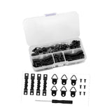Maxbell 252 Pieces Picture Hangers Kit Hardware for Drawing Painted Canvases Artwork Black