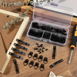 Maxbell 252 Pieces Picture Hangers Kit Hardware for Drawing Painted Canvases Artwork Black