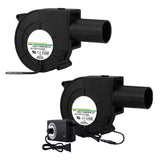 Maxbell BBQ Blower Fan 12V Small Furnace Blower for Charcoal Starter Bellows Camping