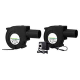 Maxbell BBQ Blower Fan 12V Small Furnace Blower for Charcoal Starter Bellows Camping