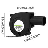 Maxbell BBQ Blower Fan 12V Small Furnace Blower for Charcoal Starter Bellows Camping