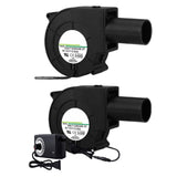Maxbell BBQ Blower Fan 12V Small Furnace Blower for Charcoal Starter Bellows Camping