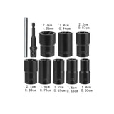 10Pcs Wheel Screw Removal Kit Repair Parts Premium Bolt Extractor Socket Set