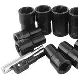 Maxbell 13Pcs Wheel Lock Removal Kit Sturdy Versatile for Power Tools Bolt Extractor