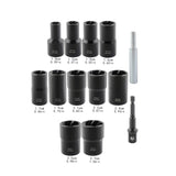 Maxbell 13Pcs Wheel Lock Removal Kit Sturdy Versatile for Power Tools Bolt Extractor