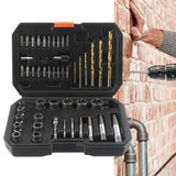 Maxbell 48 Pieces Screw Bolt Extractor Set Convenient for Stripped Auto Professional