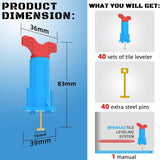 Maxbell 10 Pieces Tile Leveling System Set for DIY and Professional Workers Reusable