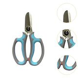 Maxbell Gardening Scissors Professional Floral Scissors for Fruits Picking Home Yard Blue Gray