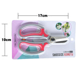 Maxbell Gardening Scissors Professional Floral Scissors for Fruits Picking Home Yard Rose Red Gray