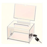 Maxbell Transparent Suggestion Box Lockable Money Collecting Box for Charity Meeting