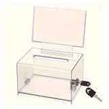 Maxbell Transparent Suggestion Box Lockable Money Collecting Box for Charity Meeting