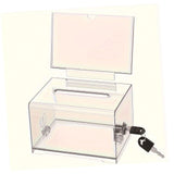 Maxbell Transparent Suggestion Box Lockable Money Collecting Box for Charity Meeting