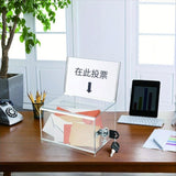 Maxbell Transparent Suggestion Box Lockable Money Collecting Box for Charity Meeting