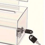 Maxbell Transparent Suggestion Box Lockable Money Collecting Box for Charity Meeting