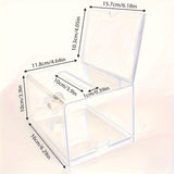 Maxbell Transparent Suggestion Box Lockable Money Collecting Box for Charity Meeting