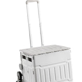 Maxbell Folding Shopping Cart Multipurpose Luggage Trolley for Camping Office Moving Grey
