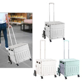 Maxbell Folding Shopping Cart Multipurpose Luggage Trolley for Camping Office Moving Grey