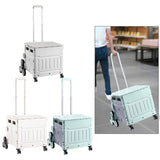 Maxbell Folding Shopping Cart Multipurpose Luggage Trolley for Camping Office Moving Grey