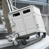 Maxbell Folding Shopping Cart Multipurpose Luggage Trolley for Camping Office Moving Grey
