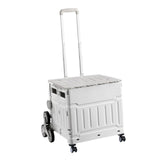 Maxbell Folding Shopping Cart Multipurpose Luggage Trolley for Camping Office Moving Grey