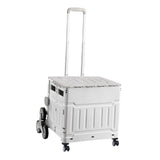 Maxbell Folding Shopping Cart Multipurpose Luggage Trolley for Camping Office Moving Grey