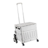 Maxbell Folding Shopping Cart Multipurpose Luggage Trolley for Camping Office Moving Grey