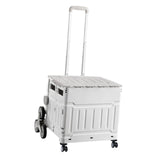 Maxbell Folding Shopping Cart Multipurpose Luggage Trolley for Camping Office Moving Grey