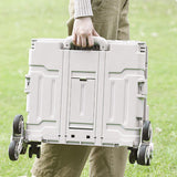 Maxbell Folding Shopping Cart Multipurpose Luggage Trolley for Camping Office Moving White